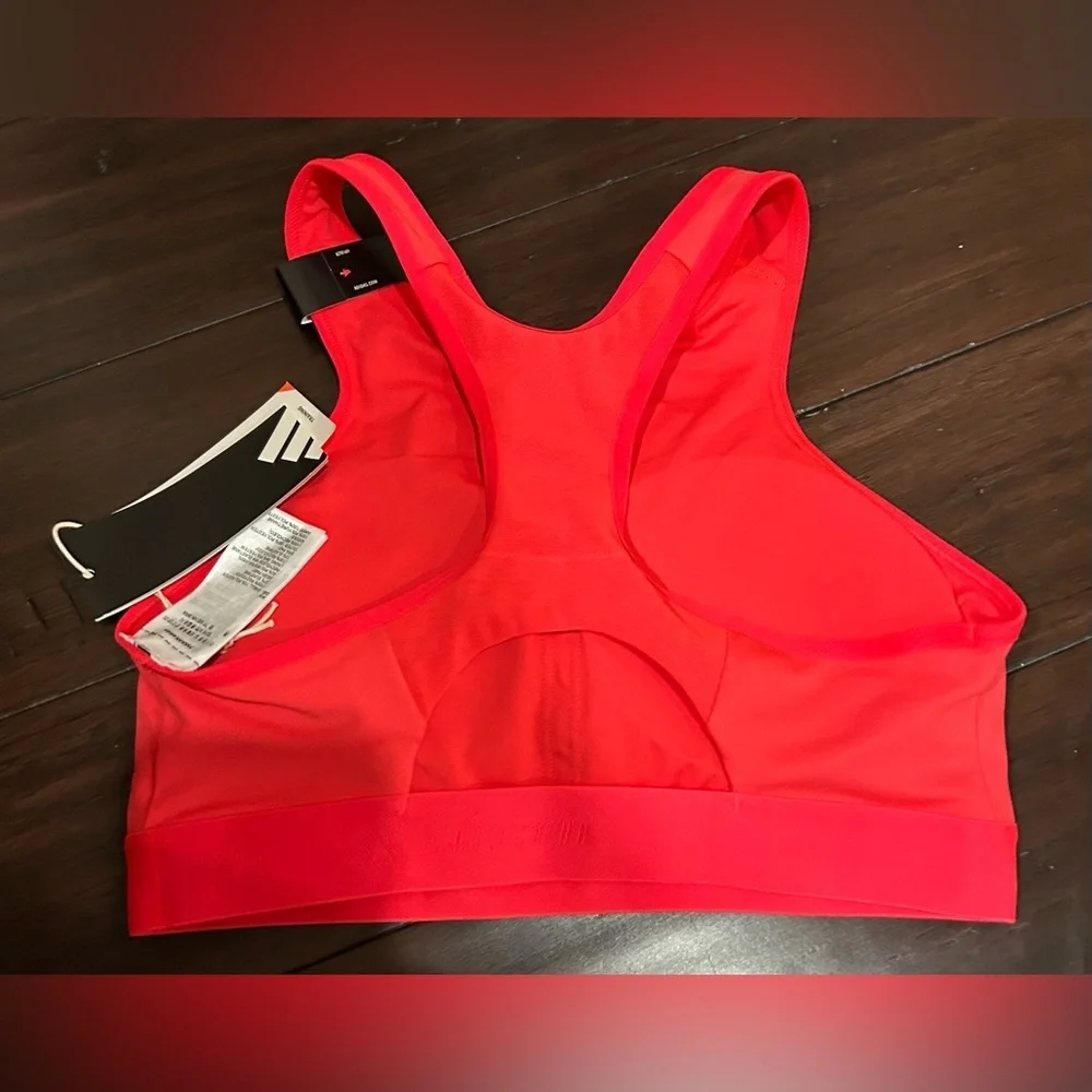 Adidas Orange Medium Support Athletic Bra A/B NWT - Picture 2 of 5
